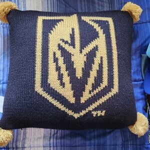 NHL‎ Las Vegas Hockey Golden Knights Woven Cushion Pillow 18 x 18